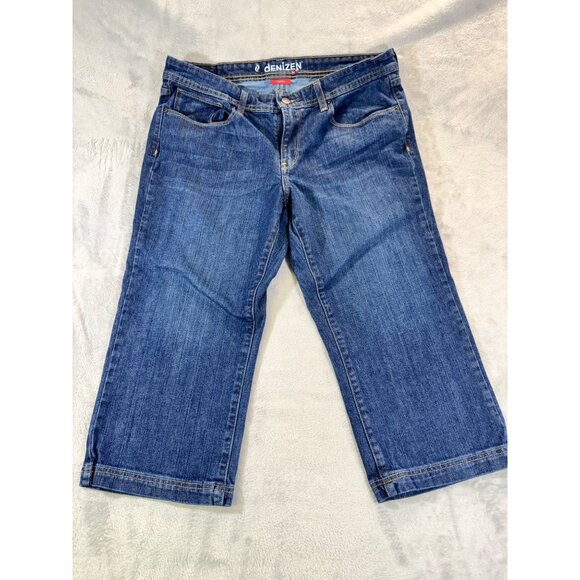 Denizen From Levi's Women's 16 Blue Medium Wash  Capri Denim Jeans - Picture 1 of 16